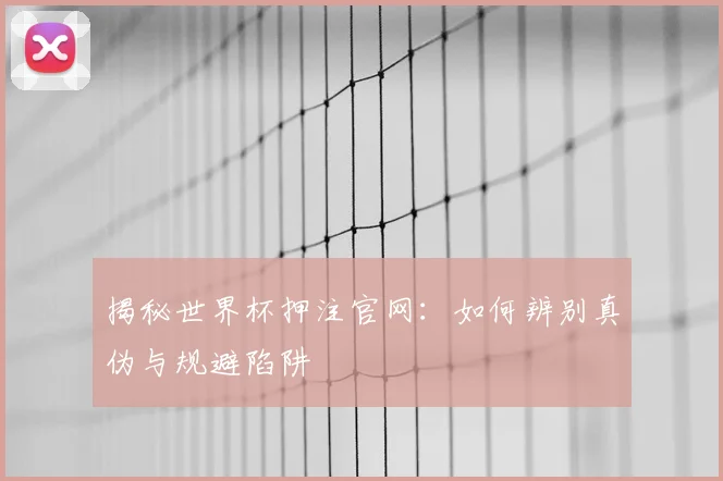 揭秘世界杯押注官网：如何辨别真伪与规避陷阱