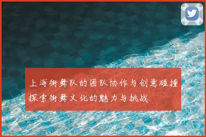上海街舞队的团队协作与创意碰撞探索街舞文化的魅力与挑战