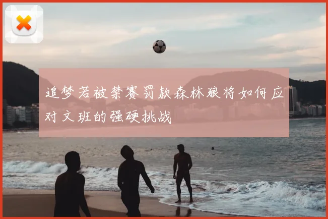 追梦若被禁赛罚款森林狼将如何应对文班的强硬挑战
