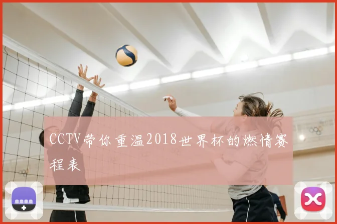 CCTV带你重温2018世界杯的燃情赛程表